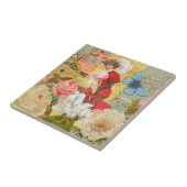 Viktorianische Lady Woman Fun Carriage Fliese (Seite)