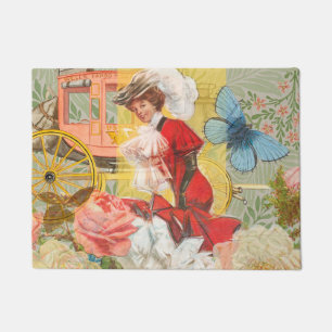 Viktorianische Lady Woman Fun Carriage Fußmatte