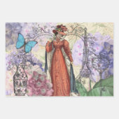 Viktorianische Lady Woman Fun Carriage Geschenkpapier Set (Vorderseite 3)