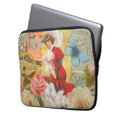 Viktorianische Lady Woman Fun Carriage Laptopschutzhülle (Vorderseite Links)