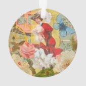 Viktorianische Lady Woman Fun Carriage Ornament (Rückseite)