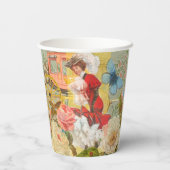 Viktorianische Lady Woman Fun Carriage Pappbecher (Rückseite)