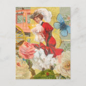 Viktorianische Lady Woman Fun Carriage Postkarte (Vorderseite)