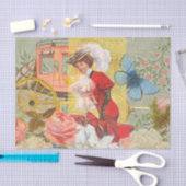 Viktorianische Lady Woman Fun Carriage Seidenpapier (Handwerk)