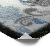 Viktorianische Lady Woman Stiefmütterchen auf Band Poster (Ecke)