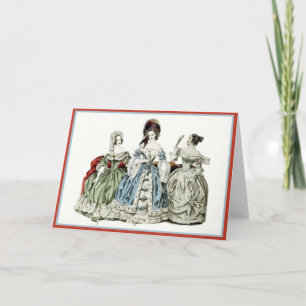 Viktorianische Ladys Fashion Grußkarte Karte