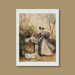 Viktorianische Ladys in Garden Conversation - Vint Poster