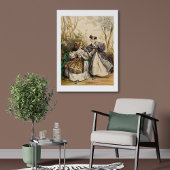 Viktorianische Ladys in Garden Conversation - Vint Poster
