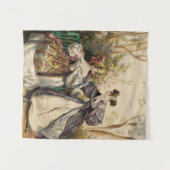 Viktorianische Ladys in Garden Conversation - Vint Wandteppich (Vorderseite (Horizontal))