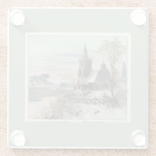 Viktorianische Landeskirche Glasuntersetzer (Rückseite)