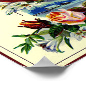Viktorianische Landschaft mit Rose Poster (Ecke)