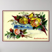Viktorianische Landschaft mit Rose Poster (Vorne)