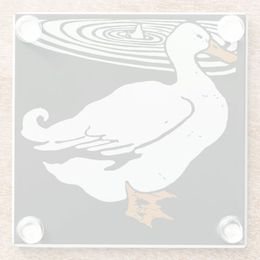 Viktorianische Landtiere Glasuntersetzer (Rückseite)