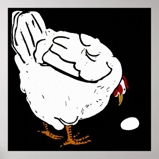 Viktorianische Landtiere, Hühner und Eier Poster (Vorne)