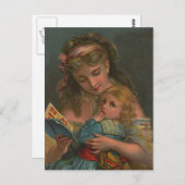 Viktorianische Lesedauer Postkarte (Vorne/Hinten)