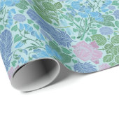 Viktorianische Libellen Gärten Weichzeichner Farbe Geschenkpapier (Rolleneckpunkt)