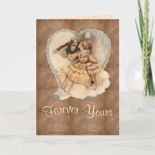 Viktorianische Liebe Feiertagskarte (Vorderseite)