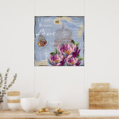 Viktorianische Liebe Gedanken Träume Butterfly Bir Poster (Küche)