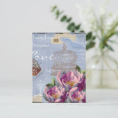 Viktorianische Liebe Gedanken Träume Butterfly Bir Postkarte (Stehend Vorderseite)