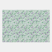 Viktorianische Lila Blume Ivy Dekorative Geblüht Geschenkpapier Set (Vorderseite 2)