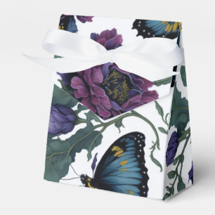 Viktorianische lila Magenta-Blütenschmetterlinge Geschenkschachtel