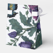 Viktorianische lila Magenta-Blütenschmetterlinge Geschenkschachtel (Rückseite)