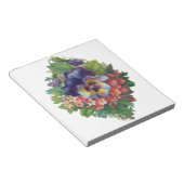 Viktorianische Lila Pansy Bouquet zum Muttertag Notizblock (angewinkelt)
