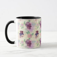 Viktorianische Lila Steampunk Hats Feathers Skulls