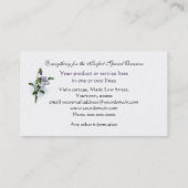 Viktorianische lila Stiefmütterchengeschäftskarte Visitenkarte (Rückseite)