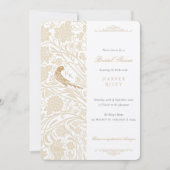 Viktorianische Love Bird Bridal Dusche Einladung (Vorderseite)