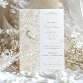 Viktorianische Love Bird Bridal Dusche Einladung