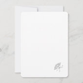 Viktorianische Lüfterhochzeit speichert das Datum Save The Date (Rückseite)