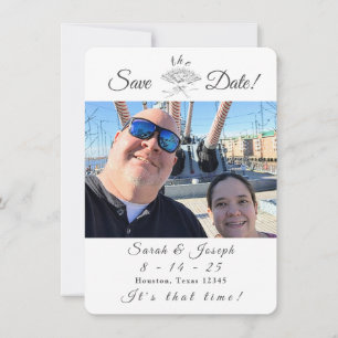 Viktorianische Lüfterhochzeit speichert das Datum Save The Date