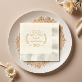Viktorianische Luxury Monogram Wedding Servietten Mit Folie
