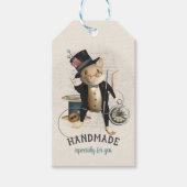 Viktorianische Mad Hatter Mouse - Handgemachte Näh Geschenkanhänger (Vorderseite)