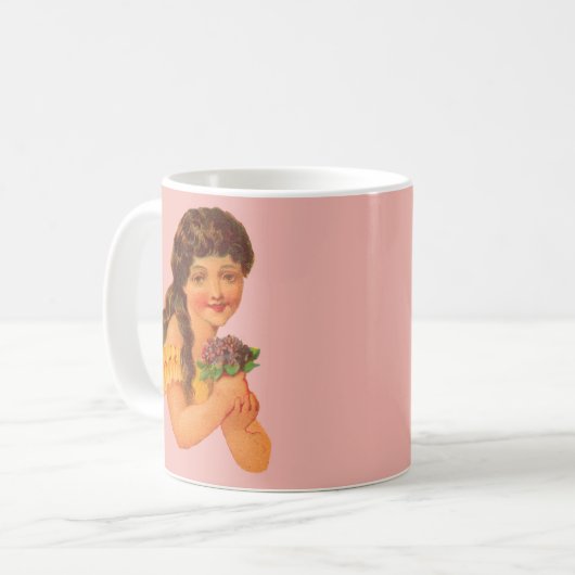 Viktorianische Mädchen mit Geißeln Kaffeetasse (Vorderseite Links)