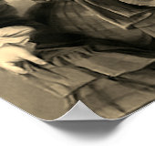 Viktorianische Mädchenschirme Regentag viktorianis Poster (Ecke)