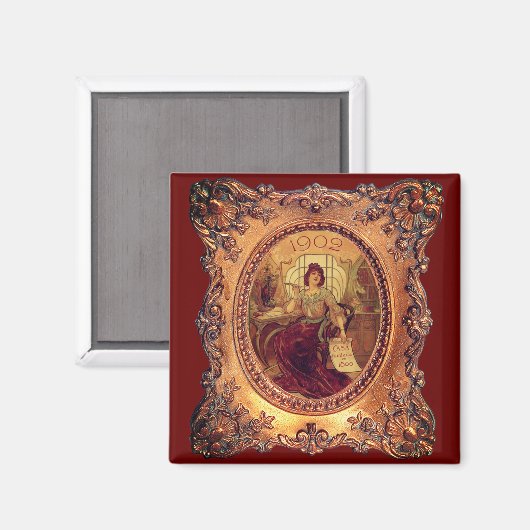 Viktorianische Magnet (Vorderseite/Rückseite)