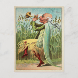 Viktorianische Mais-Tanz-Postkarte Postkarte