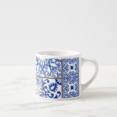 Viktorianische Majolika: Patchwork-Fliesenmuster. Espressotasse (Rechts)