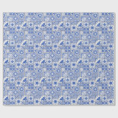 Viktorianische Majolika: Patchwork-Fliesenmuster. Geschenkpapier (Flach)