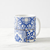 Viktorianische Majolika: Patchwork-Fliesenmuster. Kaffeetasse (VorderseiteRechts)