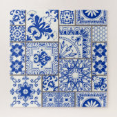 Viktorianische Majolika: Patchwork-Fliesenmuster. Puzzle (Horizontal)
