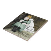 Viktorianische Malerei von Hunden Fliese (Seite)