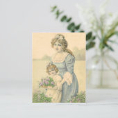 Viktorianische Mama Tochter Blume Muttertag auswäh Postkarte (Stehend Vorderseite)