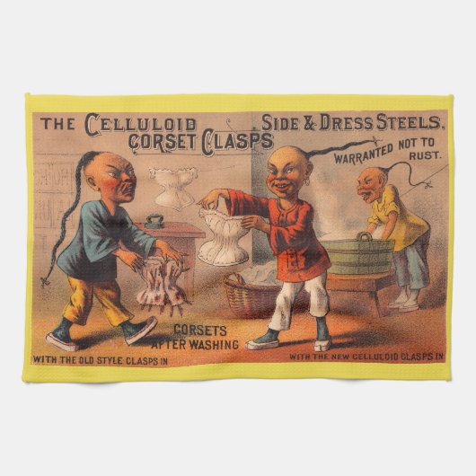 Viktorianische Markenkartenklammern Geschirrtuch (Horizontal)