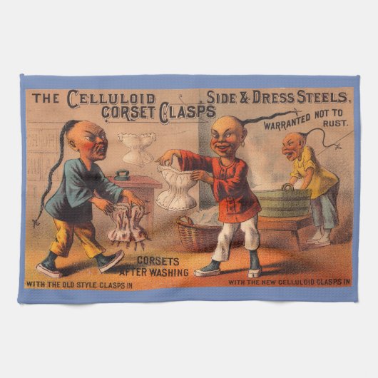 Viktorianische Markenkartenklammern Geschirrtuch (Horizontal)
