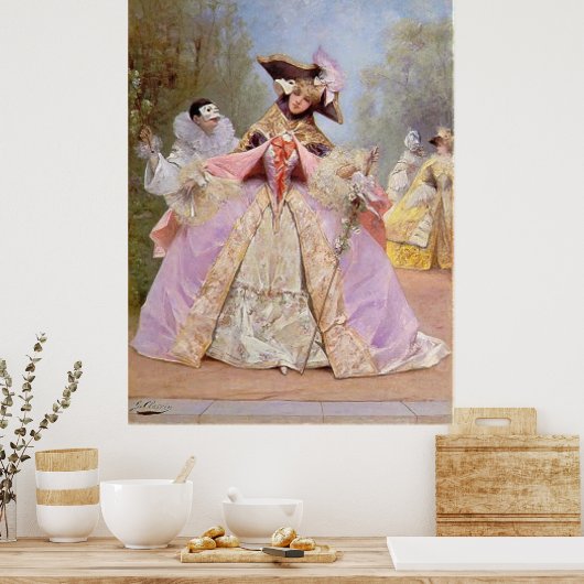 Viktorianische Masquerade Ball - Mardi Gras Poster (Küche)