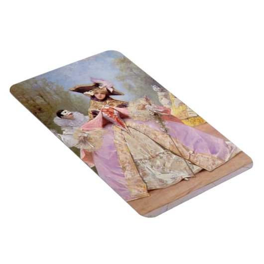 Viktorianische Masquerade Ball Premium Flexi Magne Magnet (Rechte Seite)