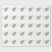 Viktorianische Maus in Teetasse Geschenkpapier (Flach)